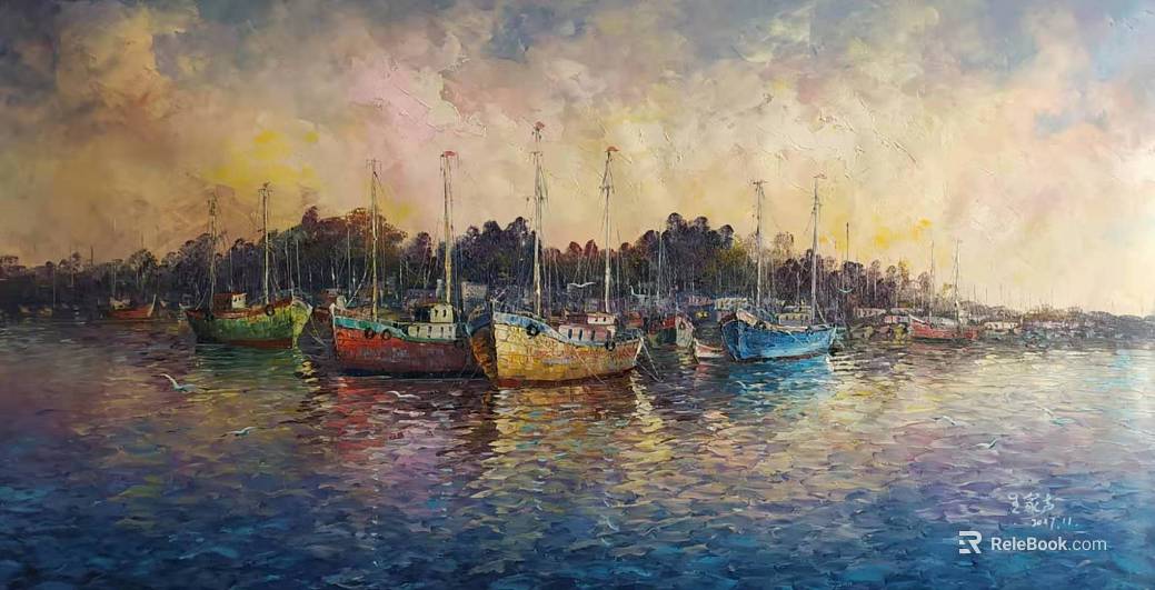 landscape painting texture