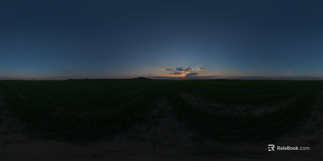 Outdoor Night Sunset Grassland Lawn Field HDR texture