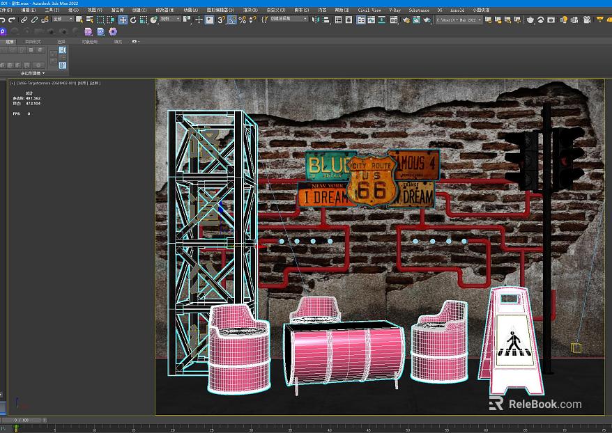 Industrial wind red brick wall decoration texture