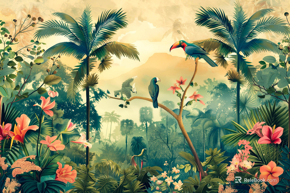animal and plant pattern texture