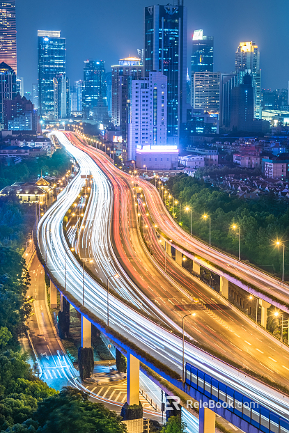 City Night View Architecture Landscape Night View Exterior texture