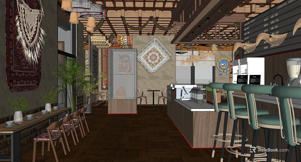 Ethnic Cafe Indoor Scene texture
