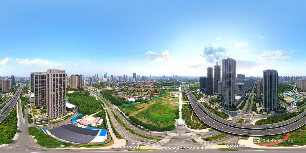 HDR urban ecological greening panorama texture