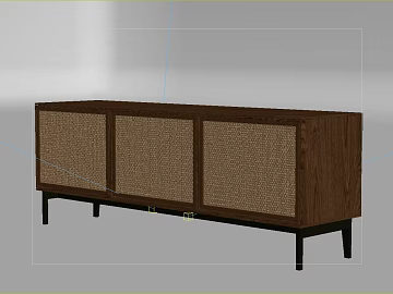 Walnut Woven Sideboard Living Room Storage Cabinet texture (ID:ffaeh061024)