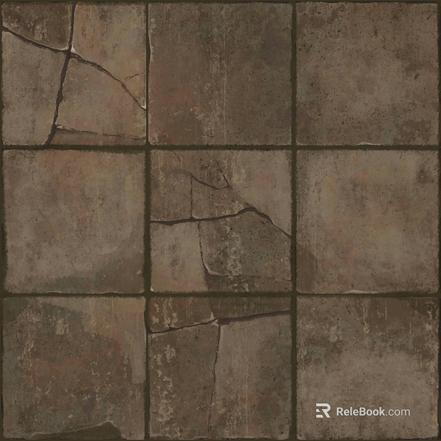 Retro dark gray antique brick kitchen and bathroom floor texture