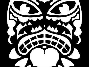 Tattoo black and white mask pattern texture pattern graphics (ID:ffach507884)
