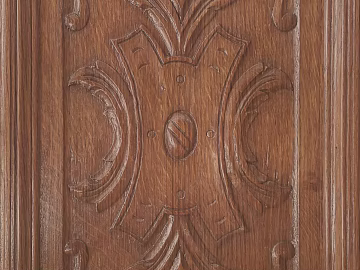 Retro Style Brown Wood Carved Cabinet Door Panel texture (ID:ffaeh402026)