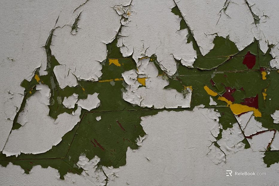 Green shabby wall paint texture