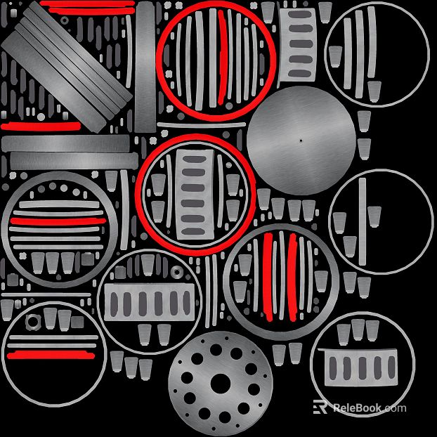 Red and black industrial wind metal decorative plate texture