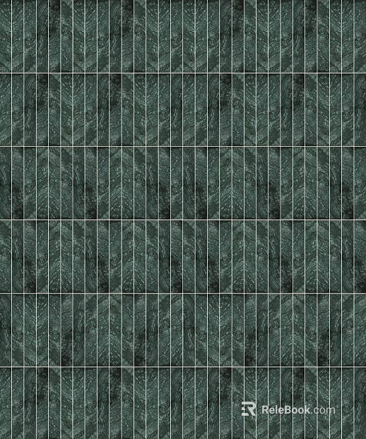 Long strip large flower green marble mosaic tile wall tile texture