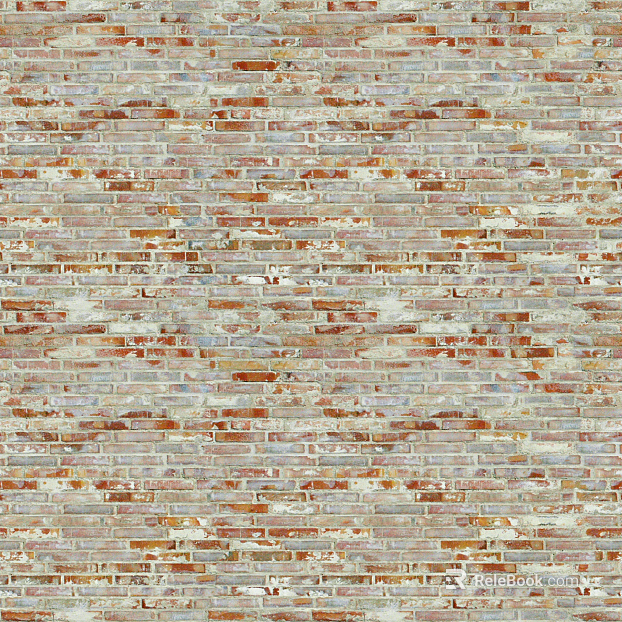 White paint do old mottled brick wall texture texture