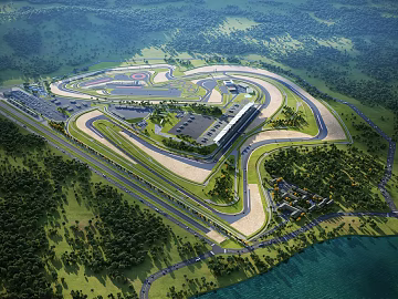 Outdoor racing circuit track scene texture (ID:ffaeh509866)