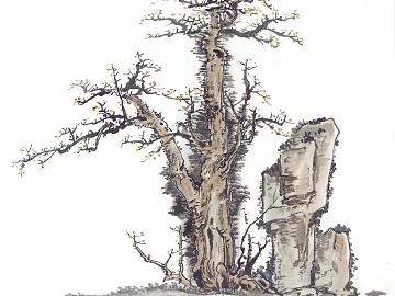 Ancient Tree Decorative Painting texture (ID:ffabf7266)
