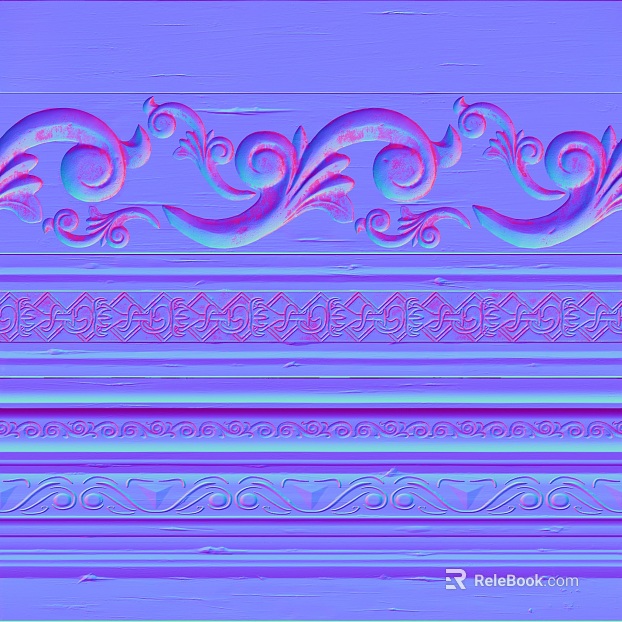 Purple powder gradient carved decorative line texture