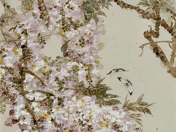 Chinese flower and bird painting 3d model