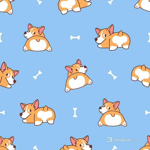 Children's wallpaper cartoon animal pattern texture