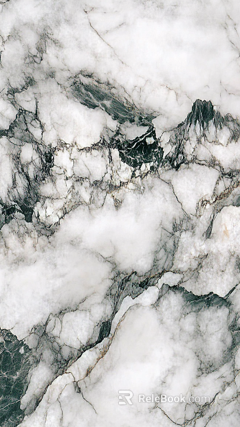 New Chinese Landscape Pattern Black and White Marble Luxury Stone texture