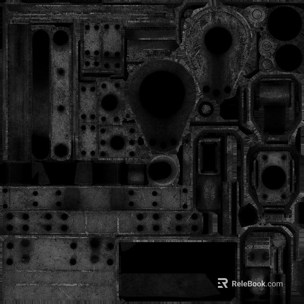 Dark gray old metal industrial components texture
