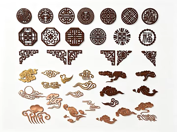 New Chinese-style Carved Decorative Components texture (ID:ffaeh056521)