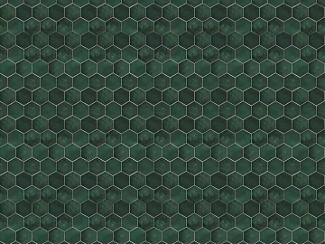Hexagonal tile floor tile patchwork dark green seamless texture (ID:ffaif5451)