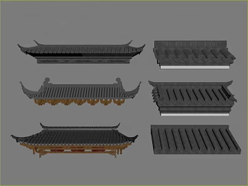 Chinese-style green tile ancient building roof texture (ID:ffaeh960151)