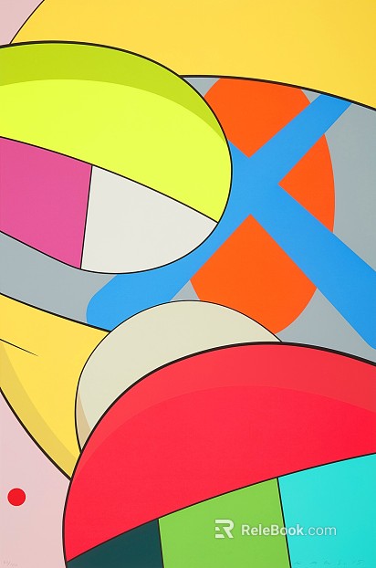 Modern abstract color plane decorative painting texture