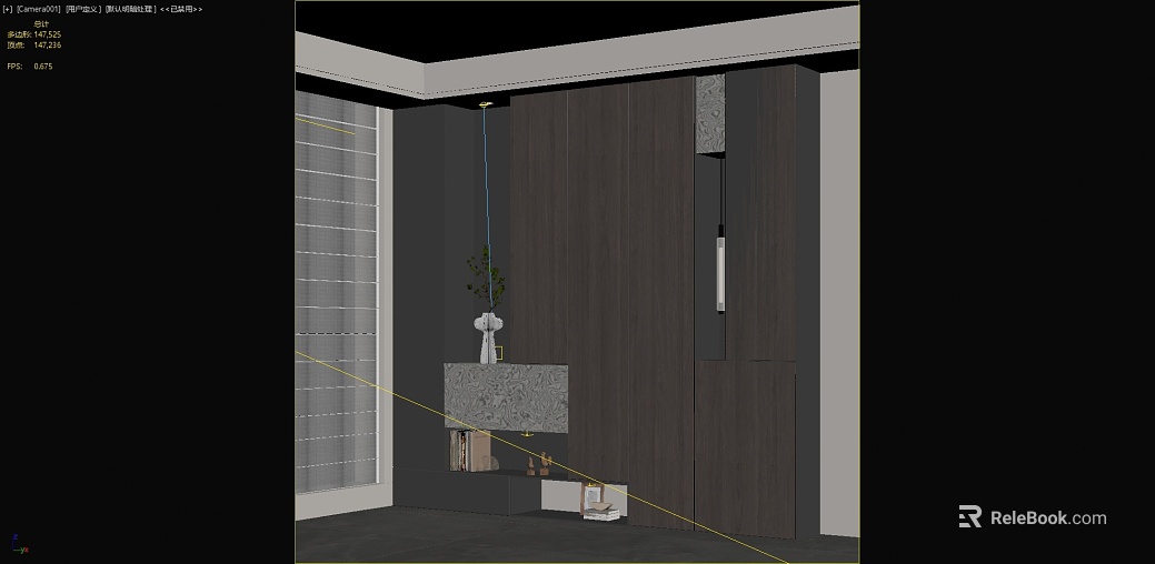Dark gray wood grain interior cabinet panel texture