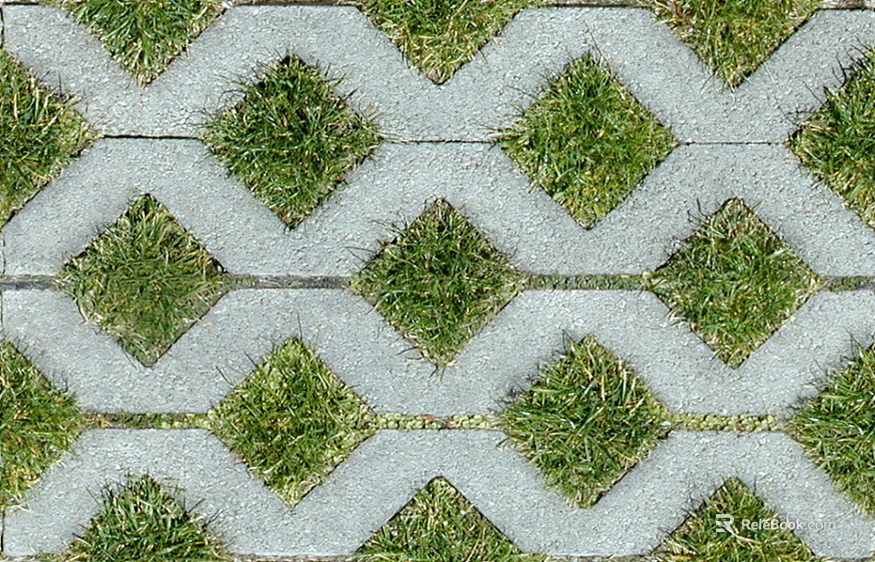 grass-planting brick texture