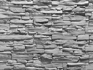 Brick wall light gray rubble 3d model