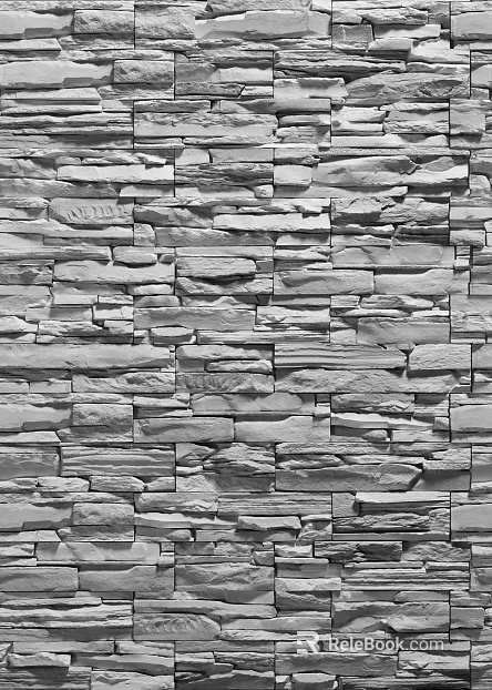 Brick wall light gray rubble texture