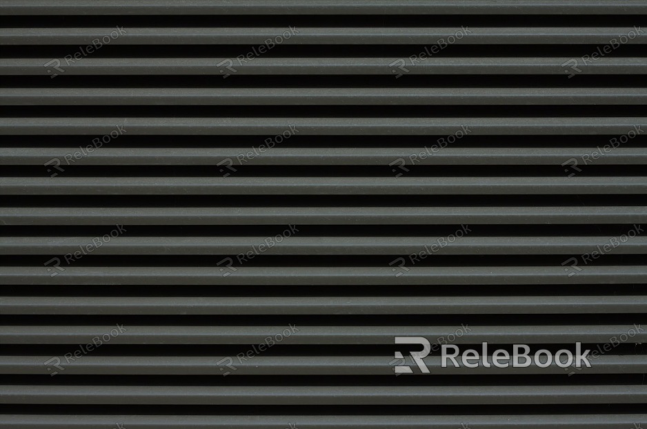 The image displays a metallic, rolling shutter door, commonly seen in garages or storefronts, featuring horizontal slats for flexible operation and robust security.