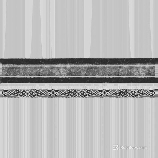 Black and white European-style wall line waist line texture