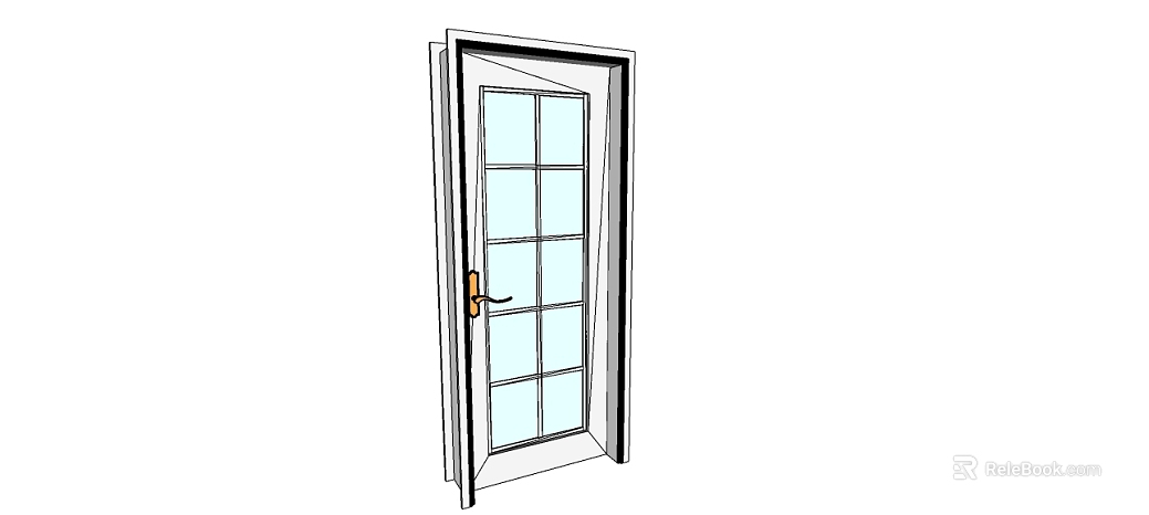 White framed glass door interior door texture