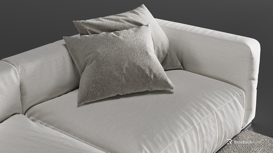 Light gray flannel sofa pillow texture