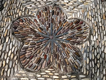 variegated cobblestone ground mosaic decoration texture (ID:ffaeh530176)