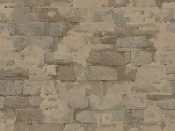 Brick wall yellowing dirty wall seamless texture (ID:ffabg44040)