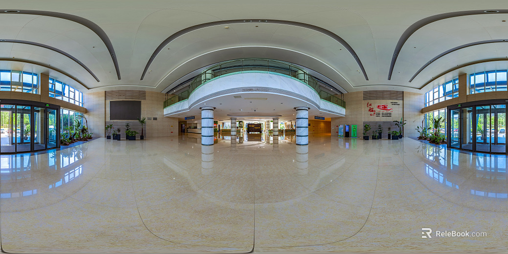 Indoor office hall daytime HDR texture