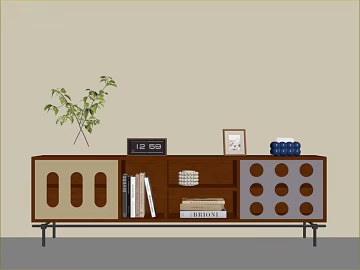 Modern Style Walnut Living Room TV Cabinet texture (ID:ffaeh619674)