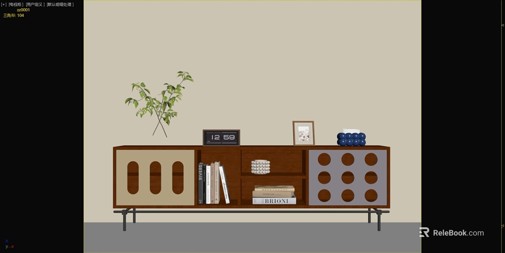 Modern Style Walnut Living Room TV Cabinet texture