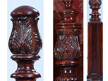 Red-brown solid wood carved furniture components texture (ID:ffaeh151226)