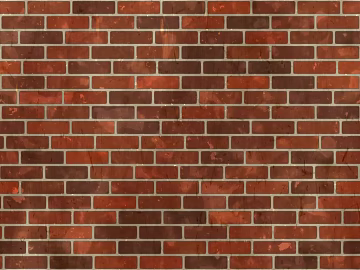 Brick wall red brick plane seamless 3d model