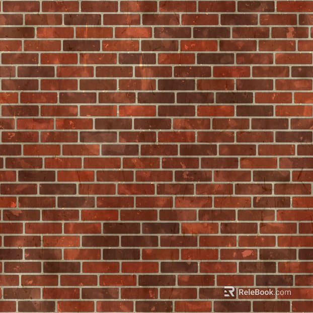 Brick wall red brick plane seamless texture