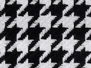 Black and white houndstooth fabric, apparel fabric 3d model
