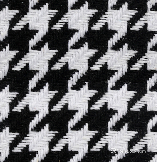 Black and white houndstooth fabric, apparel fabric texture