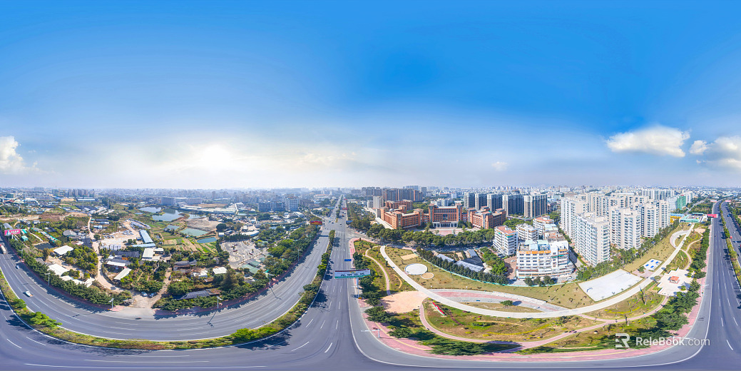 HDR city building panorama texture
