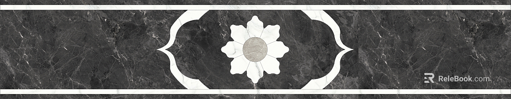 Marble mosaic black and white pattern stone texture