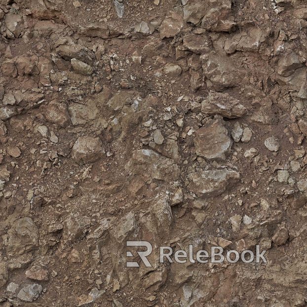 A rugged, gray rock surface with cracks and crevices, resembling a close-up of a boulder or cliff face, textured with small pebbles and specks of lighter minerals.