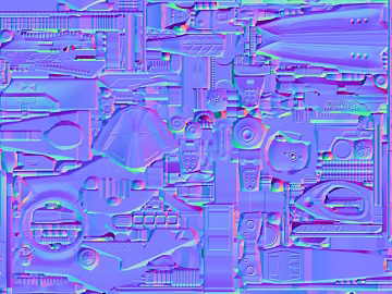 Cyberwind purple blue mechanical texture (ID:ffaeh958989)