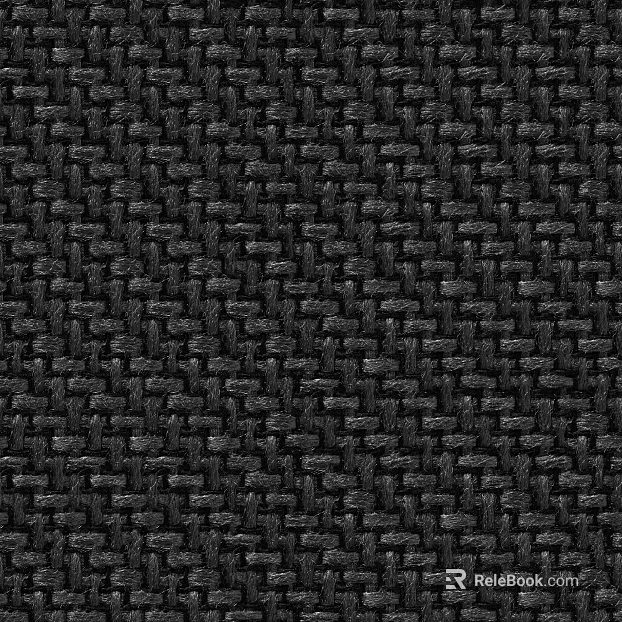 Woven black braid seamless texture