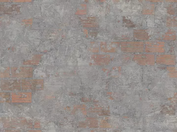brick wall dilapidated cement red brick wall seamless 3d model